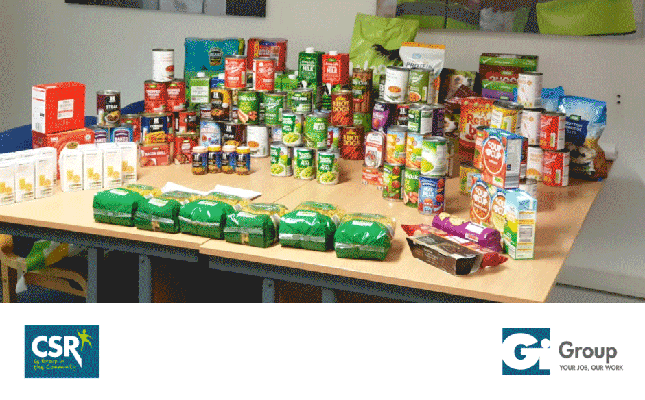 Gi Group helps Stockport Foodbank through local team donations